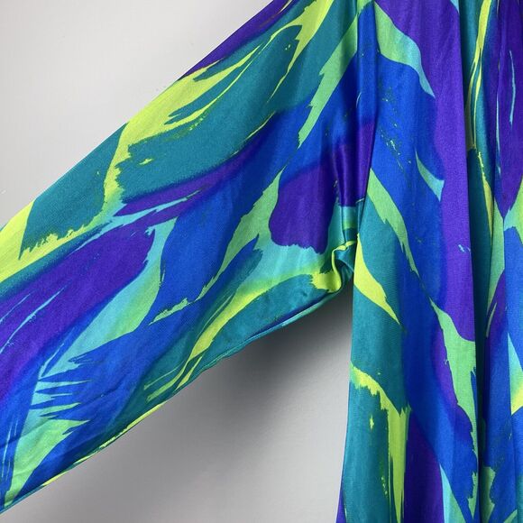 Vintage Oscar de la Renta Swimwear Women Swim Cover Up Large Retro Pockets Artsy - Picture 3 of 8